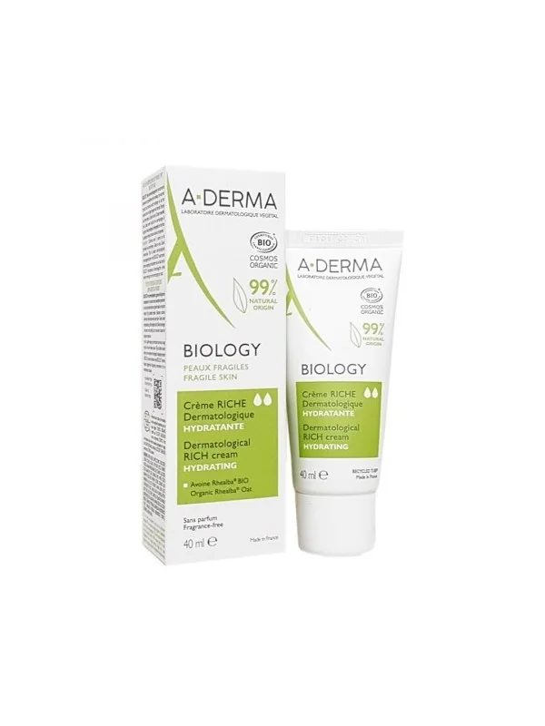A-DERMA BIOLOGY CREME RICHE HYDRATANTE PEAUX FRAGILES 40ML