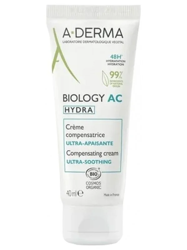 A-DERMA Biology AC Hydra Crème Compensatrice Ultra-Apaisante Bio 40 ml