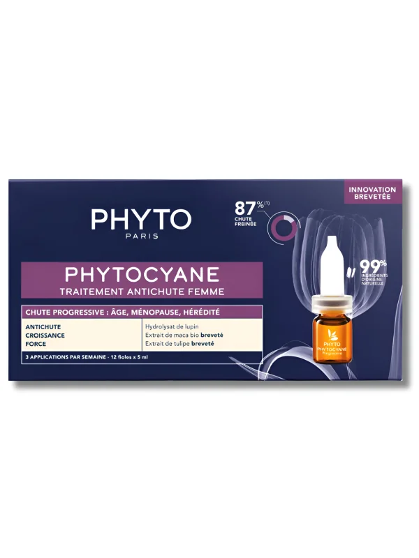 PHYTO PHYTOCYANE - TRAITEMENT ANTI-CHUTE PROGRESSIVE FEMME 12*5ML