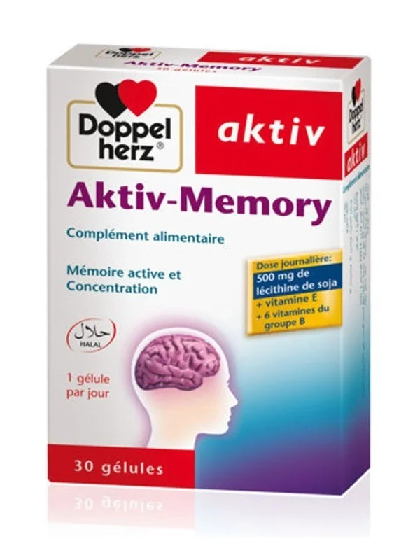 Doppel herz Aktiv memovit memoire et concentration 30 capsules