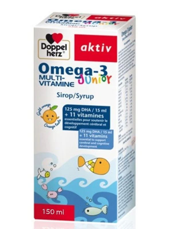 Doppel herz Aktiv omega 3 junior multi-vitamine 150ml