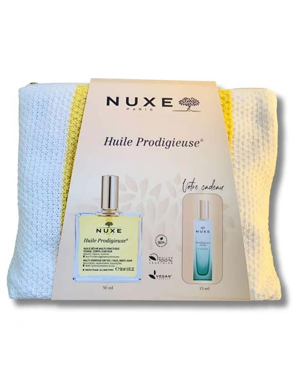 NUXE - HUILE PRODIGIEUSE 50ML+ PARFUM NEROLI 15ML ET TROUSSE OFFERTS