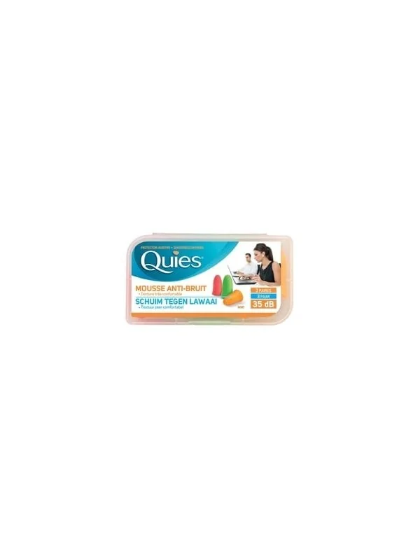 Quies Protection auditive en mousse FLUO B/6 [3 Paires]