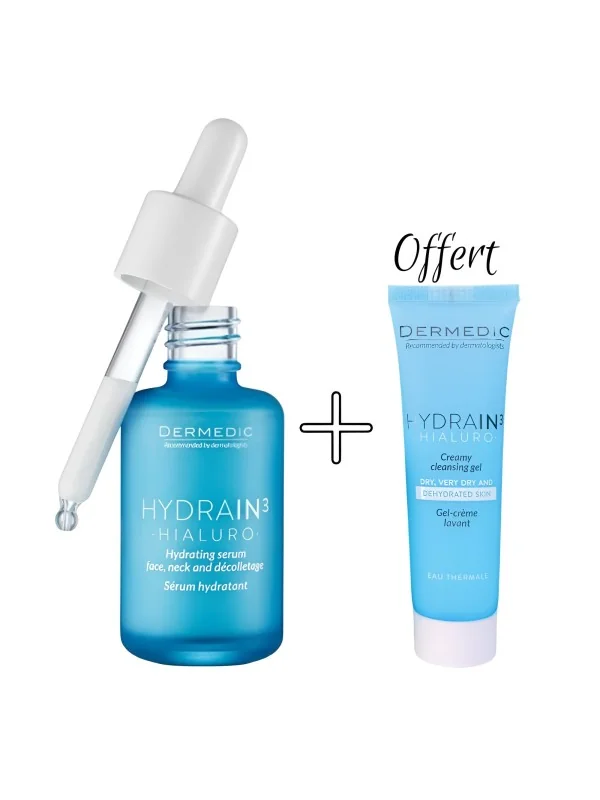 DERMEDIC HYDRAIN3 SERUM HYDRATANT 30ML + GEL CREME LAVANT 25ML