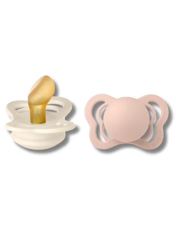 BIBS - COUTURE PACIFIER LOT DE 2 SUCETTES IVORY BLUSH TAILLE 1
