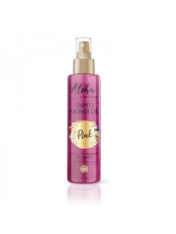 InoDerma Aloha Tahiti MonoÏ OIL Pailletée PINK Spray 150ML