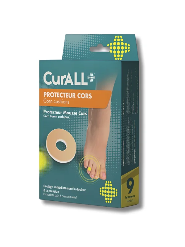 CURALL - PROTECTEUR CORS ET DURILLONS MOUSSE 9 PIECES