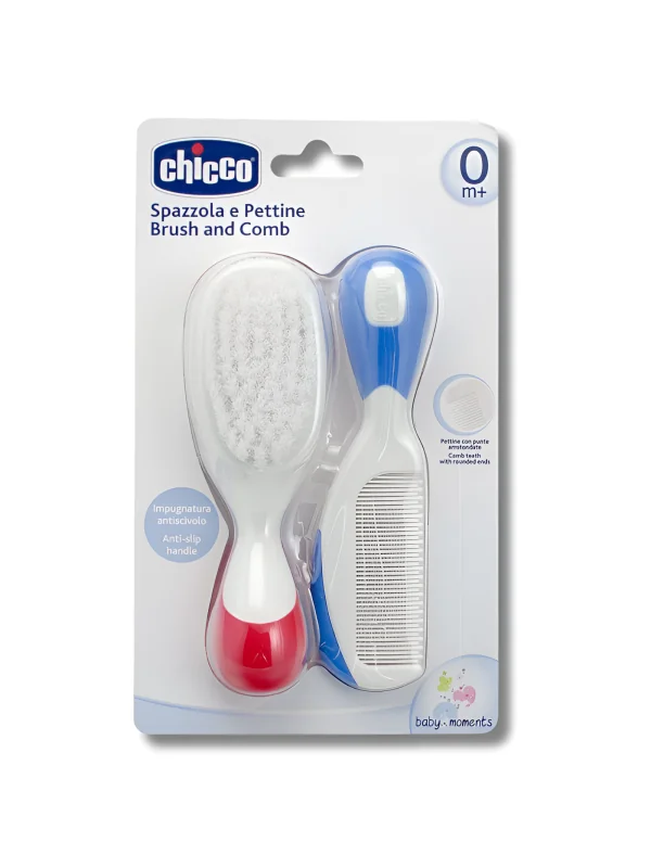 CHICCO - BROSSE ET PEIGNE ROUGE ET BLEU +0MOIS