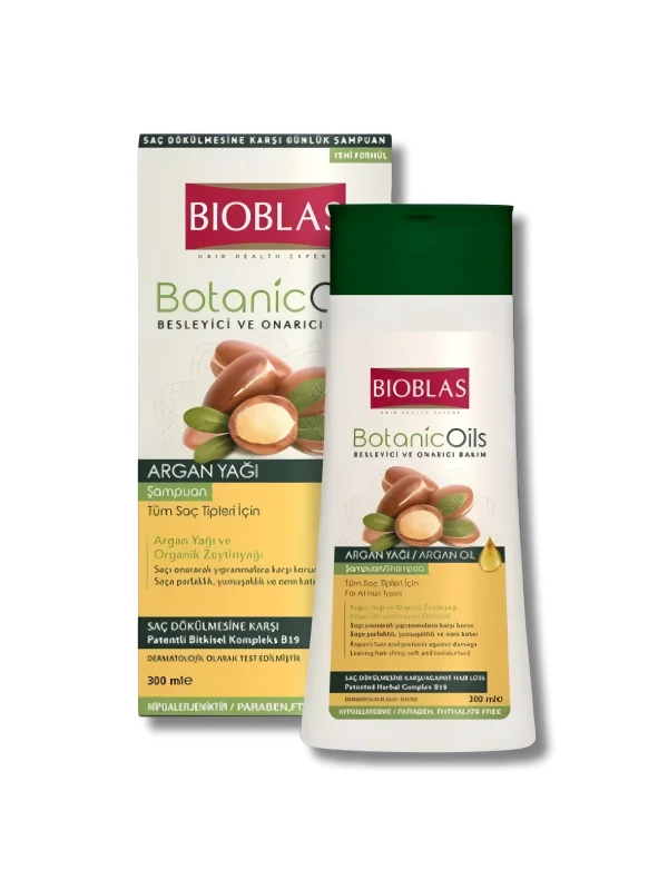 BIOBLAS BOTANICOILS - SHAMPOING ANTI CHUTE A L'HUILE D'ARGAN 360 ML